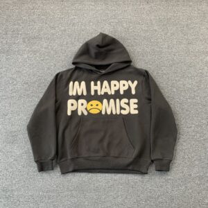 Im Happy Promise Dark Grey Hoodie