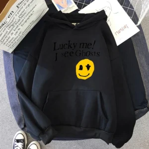 Lucky Me I See Ghosts print Hoodie